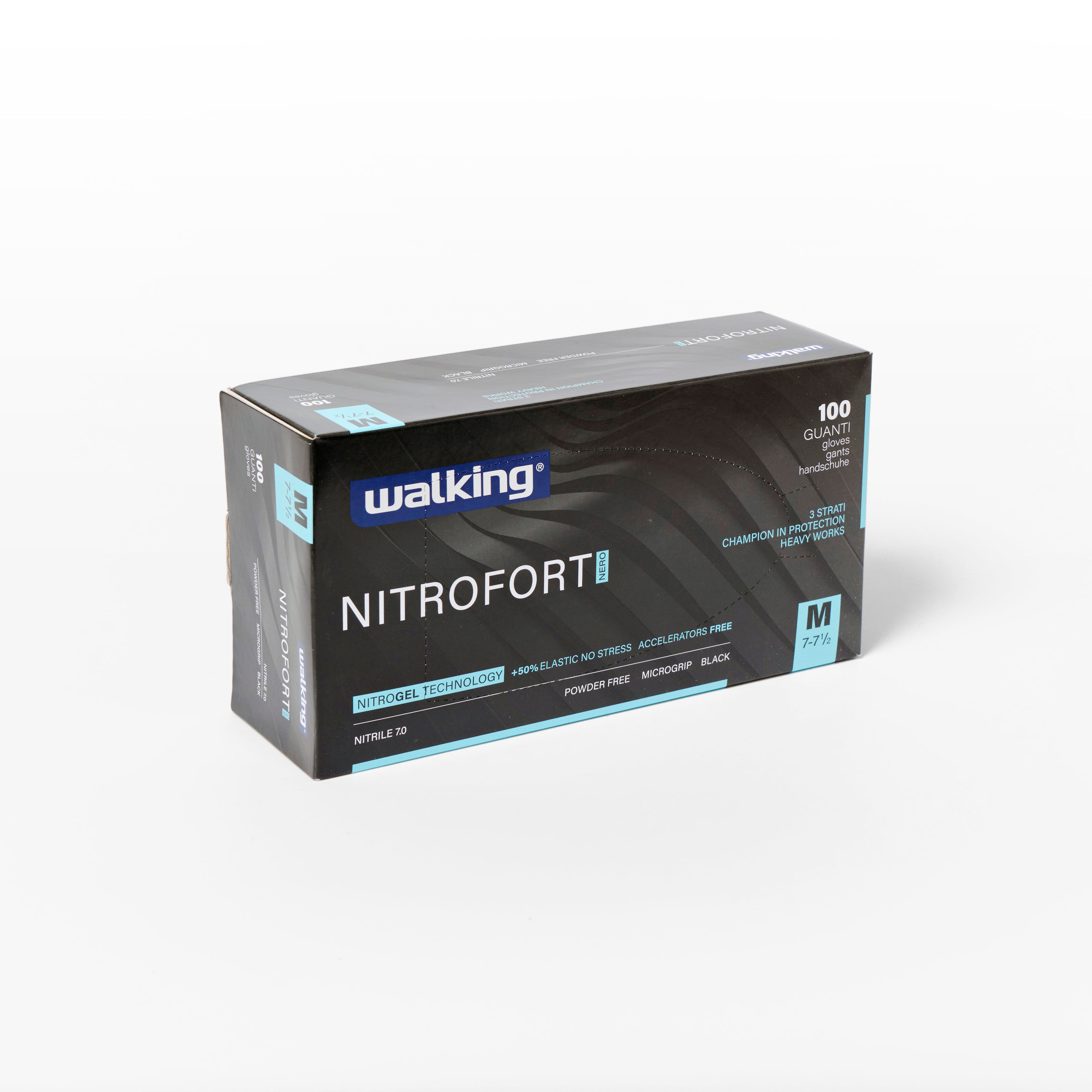 GUANTO NERO NITROFORT "M" DA 100 PZ